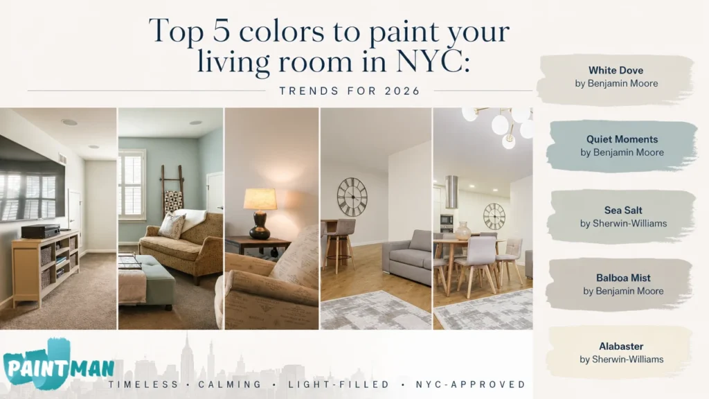 Top 5 Colors to Paint Your Living Room in NYC
